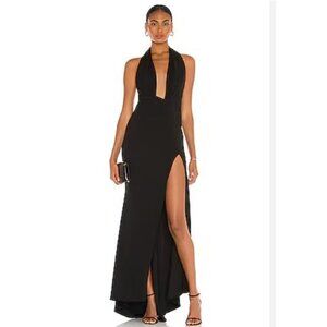 Katie May Black Legs for Days Gown - Size S